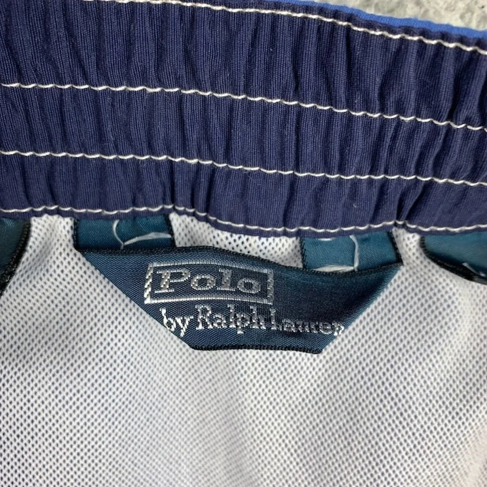 Vintage Polo Ralph Lauren Mens Mesh Lined Board Shorts Swim Trunks‎ Size L Cargo